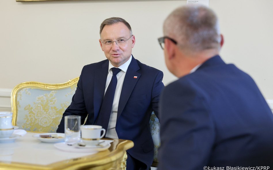 Andrzej Duda i Dariusz Barski podczas spotkania w Kancelarii Prezydenta