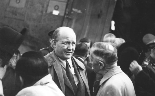 Powitanie premiera Stanisława Mikołajczyka po powrocie z wizyty w ZSRR, 13 sierpnia 1944 r.