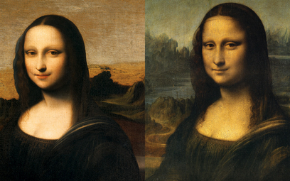„Mona Lisa z Isleworth” (po lewej) oraz obraz Leonarda da Vinci, który można oglądać w Luwrze.