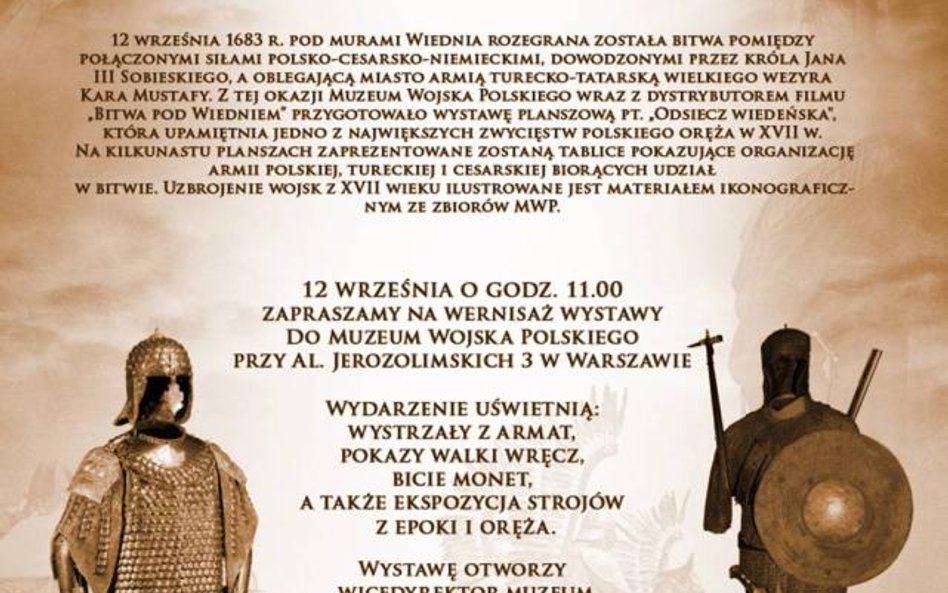 Wystawę planszową pt. Odsiecz wiedeńska