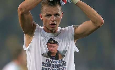 Demonstracja polityczna rosyjskiego piłkarza w czasie meczu Ligi Europejskiej