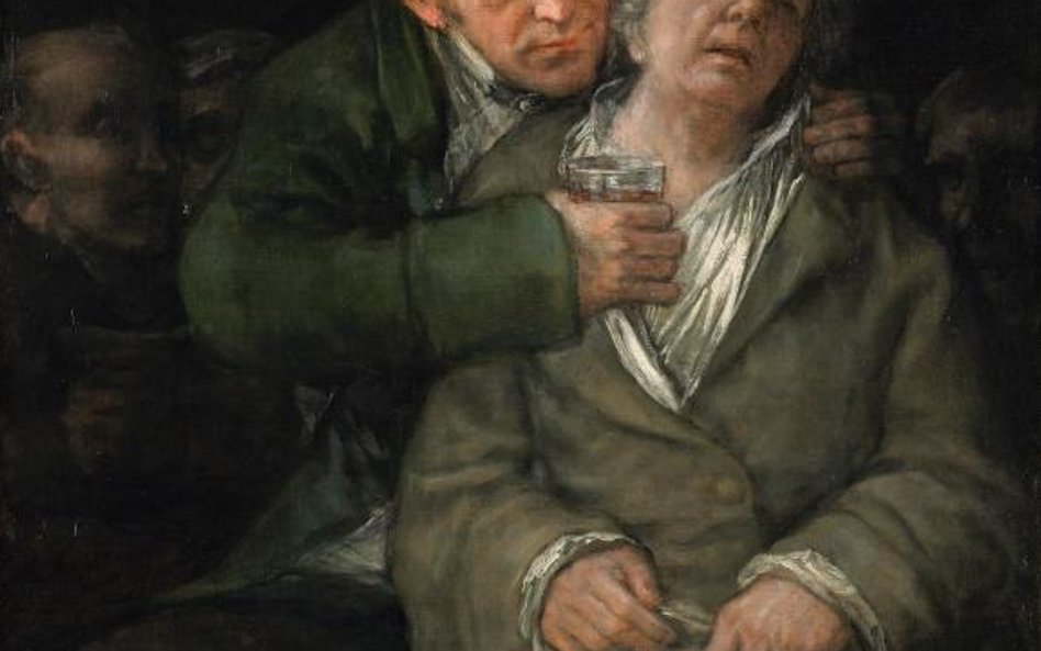 Francisco de Goya, Self Portrait with Doctor Arrieta, 1820, Oil on canvas, 114.6 × 76.5 cm