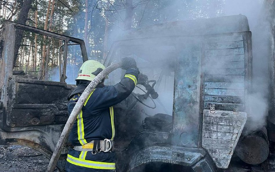 Gaszenie pożaru w obwodzie kijowskim