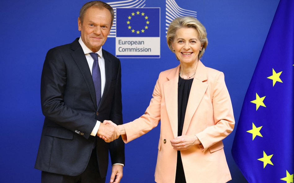 Donald Tusk i Ursula von der Leyen