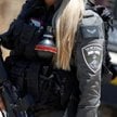 Funkcjonariuszka izraelskiej straży granicznej podczas protestu przeciwko nowej osadzie w wiosce Dei