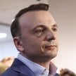 Kandydat na prezydenta Krakowa Łukasz Gibała podczas wieczoru wyborczego 27 września