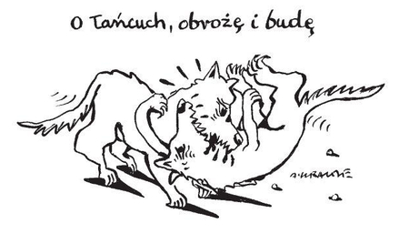Komentarz rysunkowy. O łańcuch, obrożę i budę