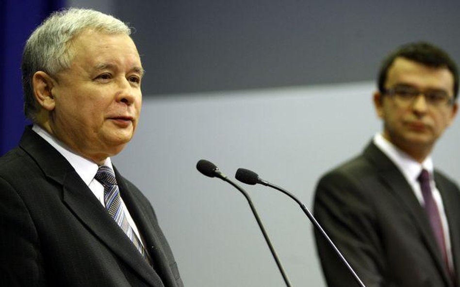 Jarosław Kaczyński i Tomasz Dudziński