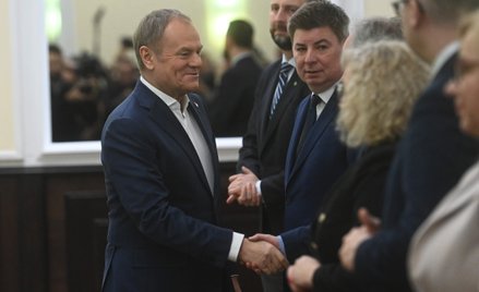 Premier Donald Tusk i szef Kancelarii Prezesa Rady Ministrów Jan Grabiec