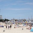 Upalny dzień na plaży w Gdyni