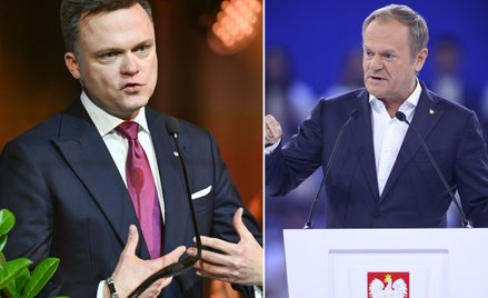 Szymon Hołownia i Donald Tusk
