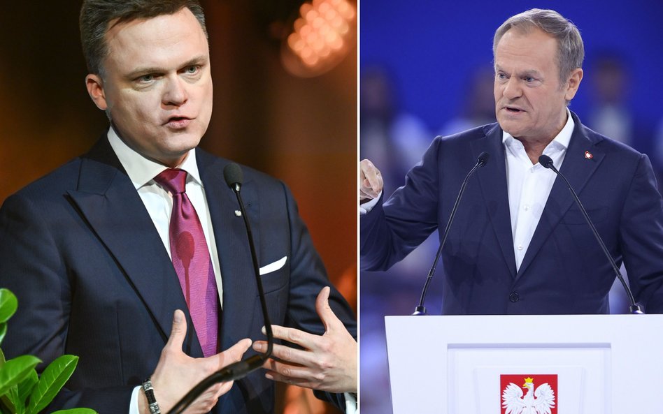 Szymon Hołownia i Donald Tusk