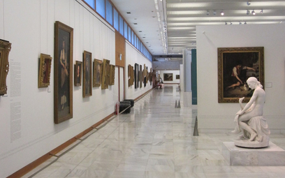 Wnętrza Galerii Narodowej w Atenach. W zbiorach są między innymi dzieła Matisse'a, Rubensa, Rembrand