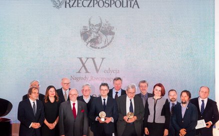 Od lewej: Šarunas Adomavičius, Dariusz Bąk, Hanna Wawrowska, Czesław Bielecki, Jan Malicki, Grzegorz