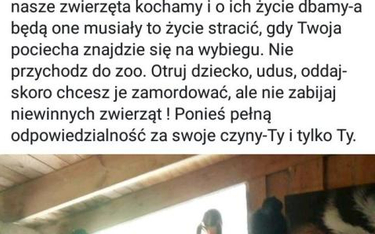 Kontrowersyjny wpis zniknął już ze strony poznańskiego zoo, ale nadal można znaleźć go w sieci.