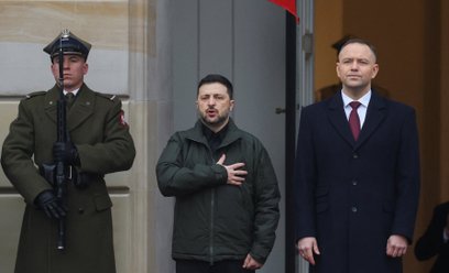Prezydent Karol Nawrocki powitał w Pałacu Prezydenckim prezydenta Ukrainy Wołodymyra Zełenskiego