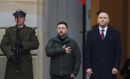 Prezydent Karol Nawrocki powitał w Pałacu Prezydenckim prezydenta Ukrainy Wołodymyra Zełenskiego