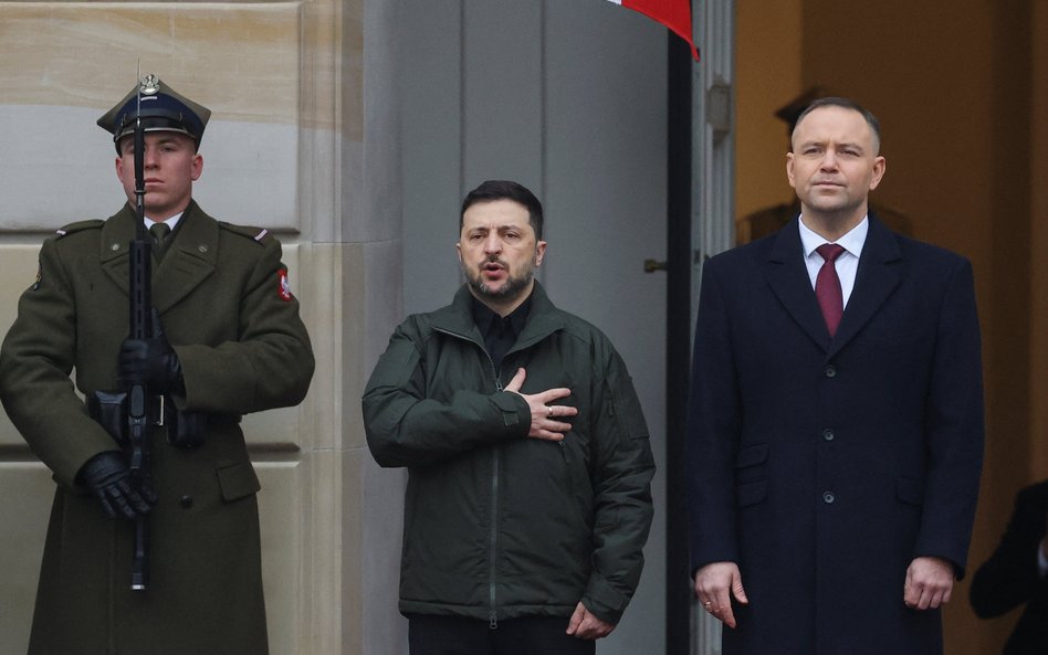 Prezydent Karol Nawrocki powitał w Pałacu Prezydenckim prezydenta Ukrainy Wołodymyra Zełenskiego