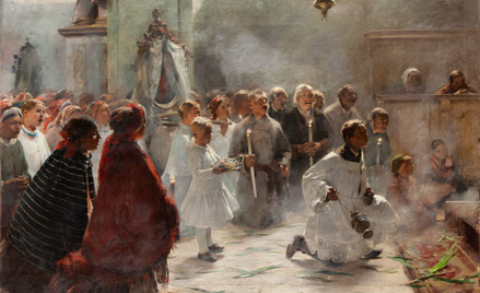 „Nabożeństwo świąteczne” Zdzisława Jasińskiego to jeden z najpiękniejszych polskich obrazów o treści