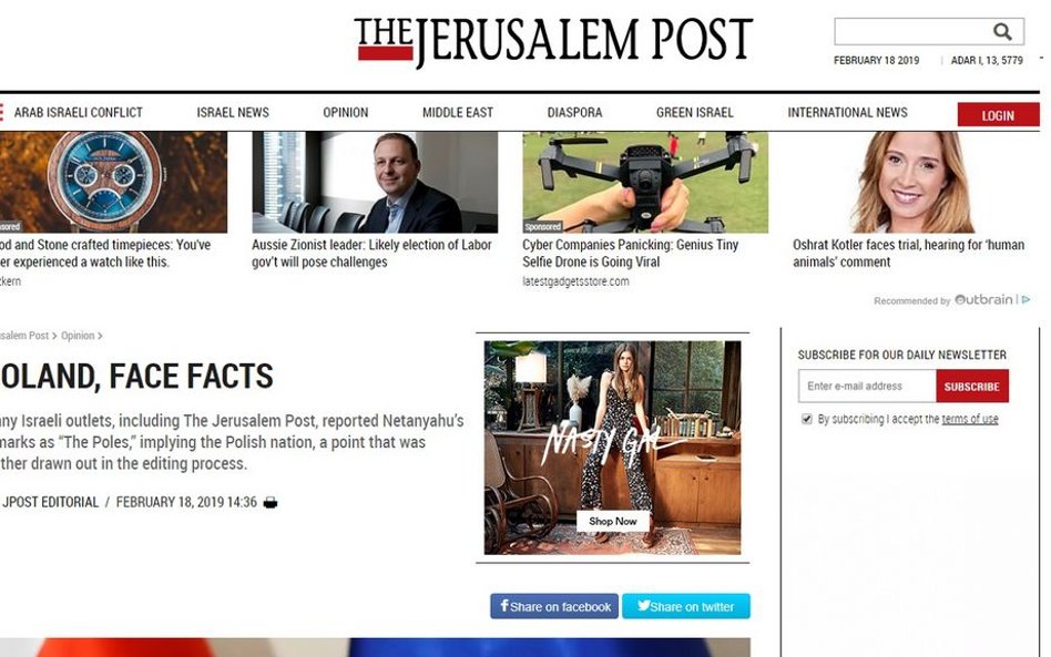 "Jerusalem Post": Lepiej by było, gdyby Warszawa przestała ukrywać rolę wielu Polaków w pomaganiu nazistom