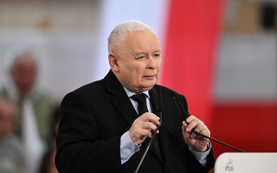 Jarosław Kaczyński na konwencji w Leżajsku