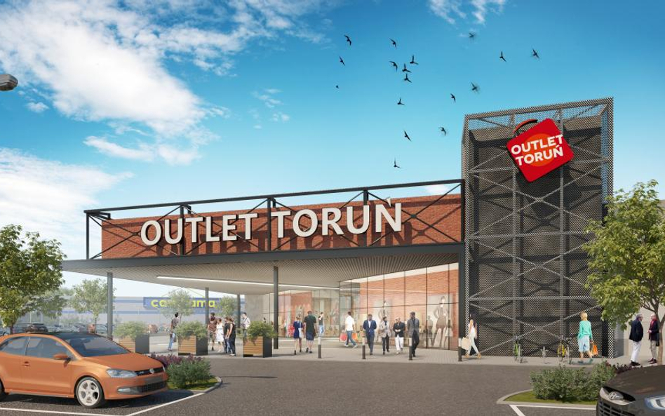 Centrum wyprzedażowe Outlet Toruń to kompleks handlowy powstający przy głównej drodze wyjazdowej z T