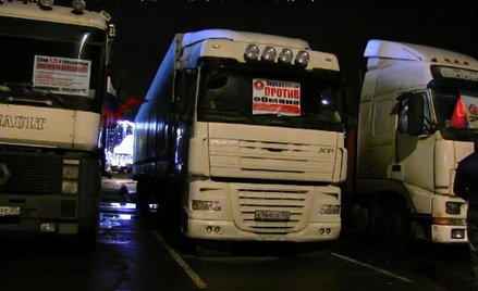 Protest kierowców ciężarówek w Moskwie