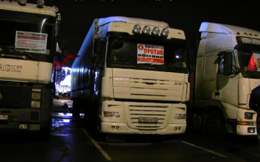 Protest kierowców ciężarówek w Moskwie