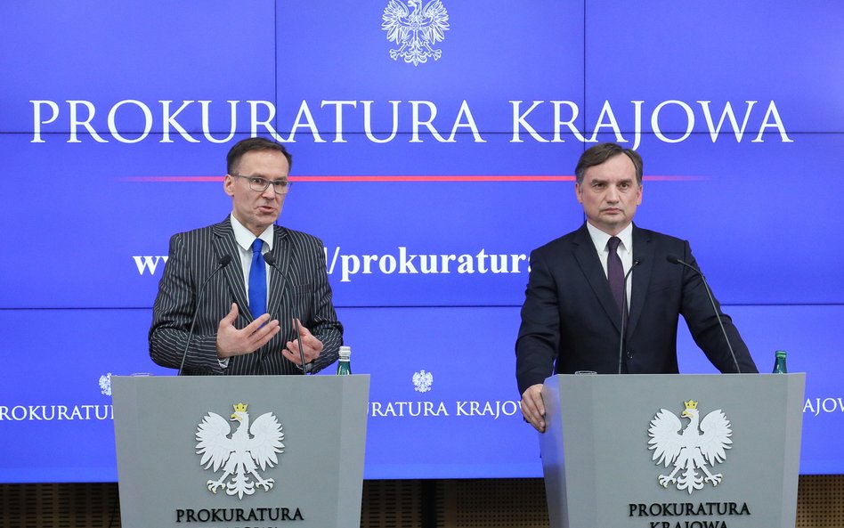 Minister sprawiedliwości, prokurator generalny Zbigniew Ziobro i prokurator Tomasz Szafrański