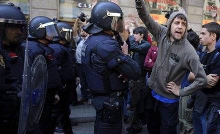 Studenckie protesty w Barcelonie