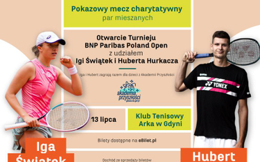 BNP Paribas Poland Open: Zaproszą Iga Świątek i Hubert Hurkacz