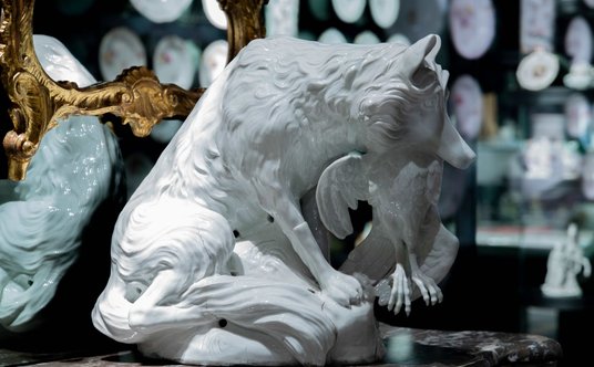 Porcelanowy  „Lis”, 1732, model Johann Gottlieb Kirchner