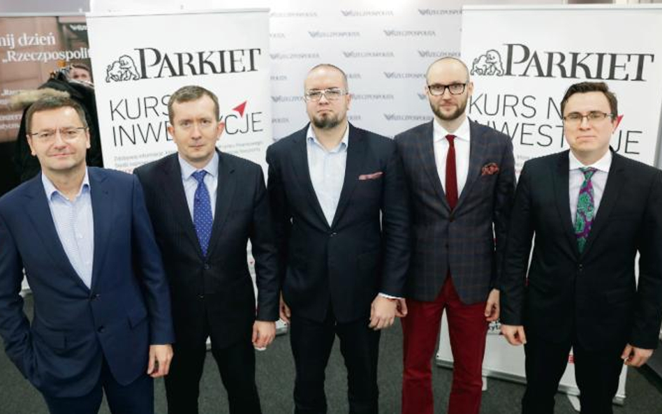 Uczestnicy debaty noworocznej „Parkietu”. Od lewej: Janusz Jankowiak (Polska Rada Biznesu), Jarosław