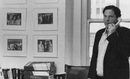 Harvey Weinstein w swym nowojorskim biurze, 1989 r.