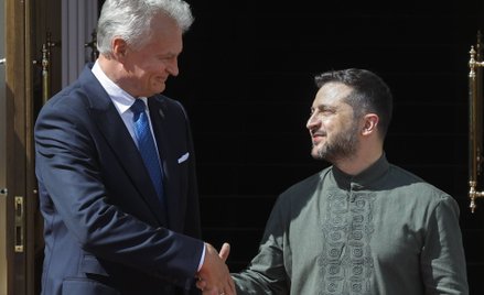 Gitanas Nauseda i Wołodymyr Zełenski