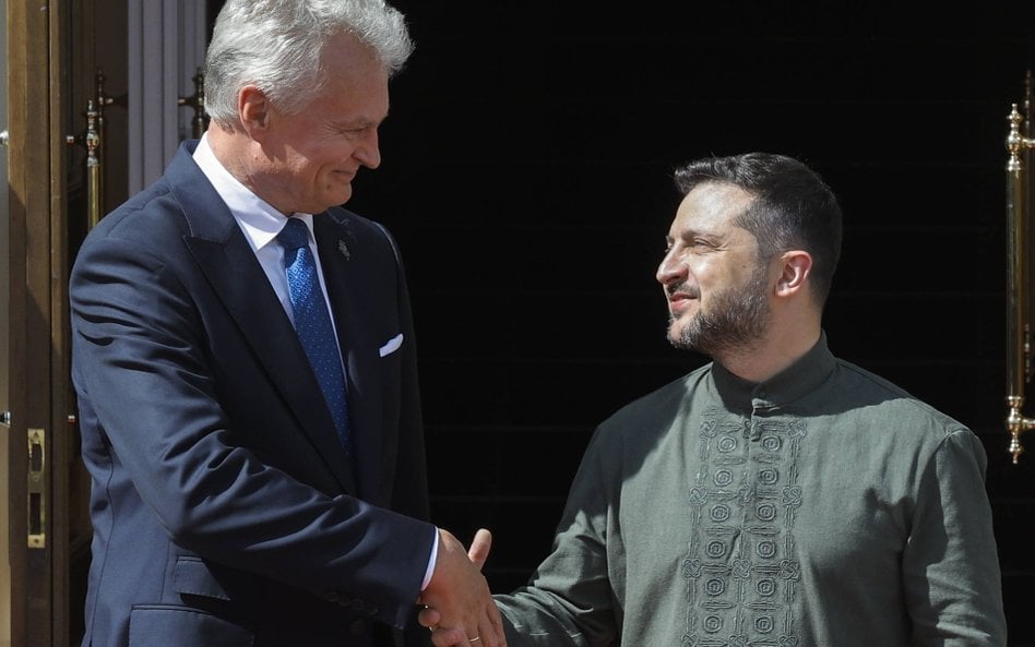 Gitanas Nauseda i Wołodymyr Zełenski