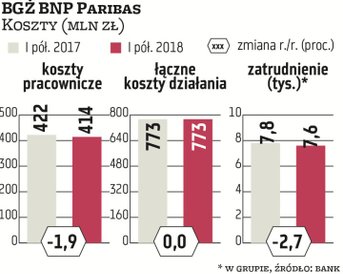 BGŻ BNP Paribas, czyli szósty co do wielkości bank w Polsce, jest jednym z niewielu, które zmniejszy