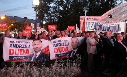Frekwencja zwolenników prezydenta Andrzeja Dudy w Końskich, nie powalała