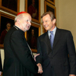 Michael York z kardynałem Stanisławem Dziwiszem