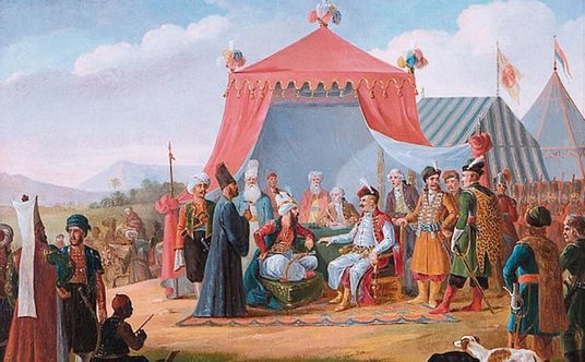 Marszałek konfederacji barskiej Michał Hieronim Krasiński przyjmuje posła sułtana tureckiego, obraz 