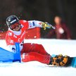 Oskar Kwiatkowski podczas zawodów snowboardowego Pucharu Świata w slalomie gigancie równoległym w Kr