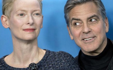 Tilda Swinton i George Clooney tryskali w czasie konferencji prasowej humorem