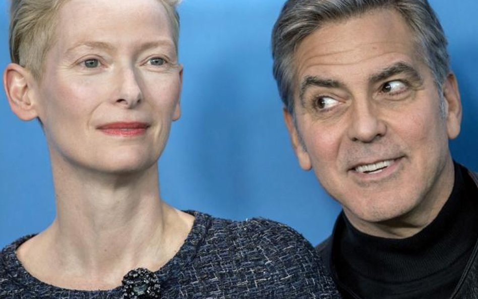 Tilda Swinton i George Clooney tryskali w czasie konferencji prasowej humorem