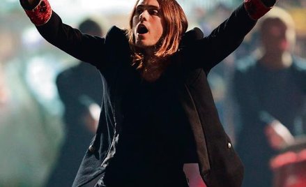 Jared Leto podczas koncertu 30 Seconds To Mars, Las Vegas, wrzesień 2013