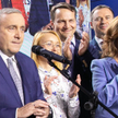 Przewodniczący PO Grzegorz Schetyna (z lewej) i kandydatka tej partii na prezydenta Małgorzata Kidaw