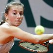 Niemka Annika Beck podczas meczu ćwierćfinałowego turnieju tenisistek BNP Paribas Katowice Open z Wł