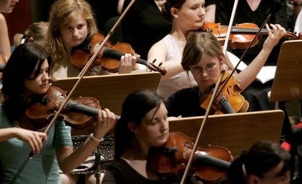 Próba muzyczna krakowskich filharmoników