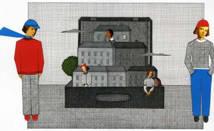 Joanna Wiszniewska-Domańska, „Papierowe miasto” (20), 2012, technika mieszana, collage, papier, 25x4
