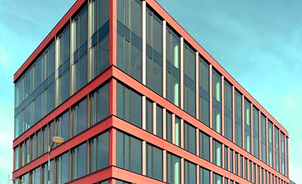 Biurowiec Punkt w Gdańsku na zielonym świetle