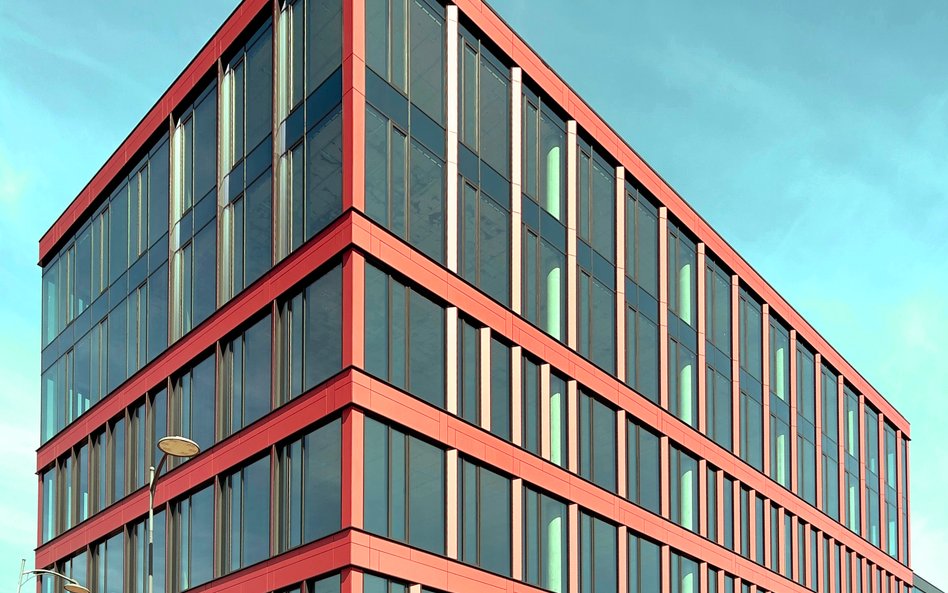 Biurowiec Punkt w Gdańsku na zielonym świetle